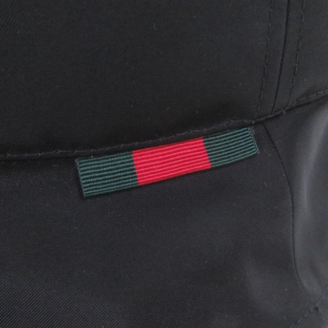 未使用品□GUCCI グッチ 813534 エンボスロゴ シェリーライン バケットハット 帽子 ブラック イタリア製 正規品 XL メンズ レディース_6