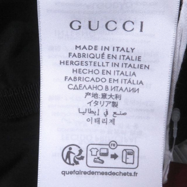 未使用品□GUCCI グッチ 813534 エンボスロゴ シェリーライン バケットハット 帽子 ブラック イタリア製 正規品 XL メンズ レディース_8