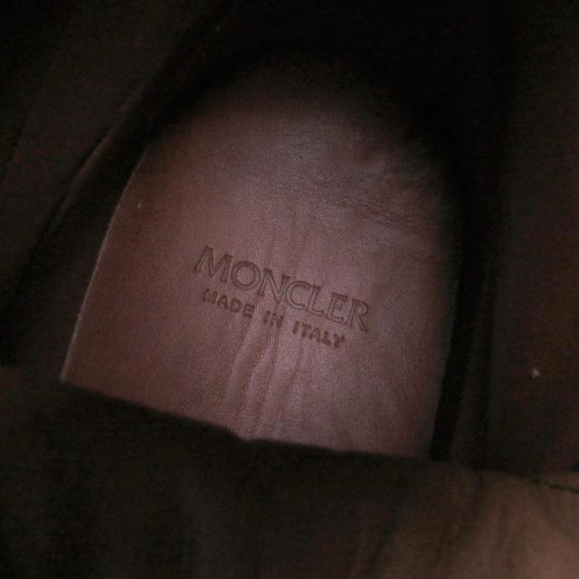 未使用品□MONCLER モンクレール レザー ロゴ金具付き レースアップ アンクルブーツ ブラック 43 保存袋付き イタリア製 メンズオススメ_7