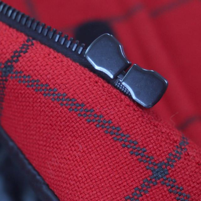 美品▼EMPORIO ARMANI エンポリオ アルマーニ 2020年製 91B530 ウール100% 黒タグ チェック柄 フーデッド ZIPUP 中綿コート 50 正規品_5