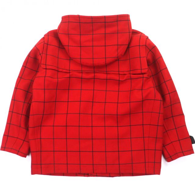 美品▼EMPORIO ARMANI エンポリオ アルマーニ 2020年製 91B530 ウール100% 黒タグ チェック柄 フーデッド ZIPUP 中綿コート 50 正規品_2