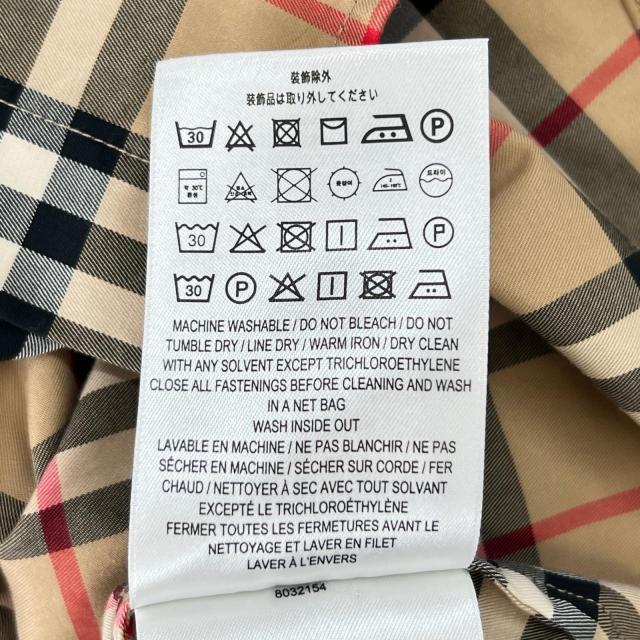 極美品▲BURBERRY バーバリー 8032154 ロゴ刺繍 ノバチェック コットン シャツワンピース マルチカラー 36 正規品 レディース_9