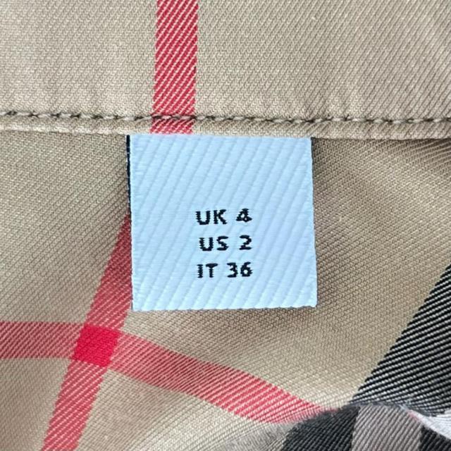 極美品▲BURBERRY バーバリー 8032154 ロゴ刺繍 ノバチェック コットン シャツワンピース マルチカラー 36 正規品 レディース_6