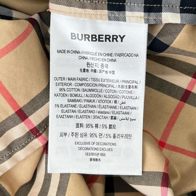 極美品▲BURBERRY バーバリー 8032154 ロゴ刺繍 ノバチェック コットン シャツワンピース マルチカラー 36 正規品 レディース_7