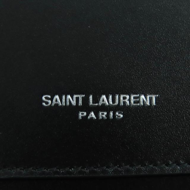 未使用品◇SAINT LAURENT PARIS サンローランパリ 802728 レザー ショルダーポーチ/バッグ ブラック 箱・保存袋付 イタリア製 レディース_8