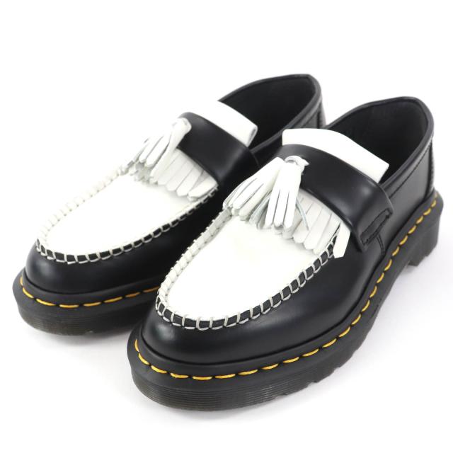 未使用品◇Dr.Martens ドクターマーチン 21426009 ADRIAN エイドリアン タッセル レザーローファー ブラック ホワイト UK4 レディース