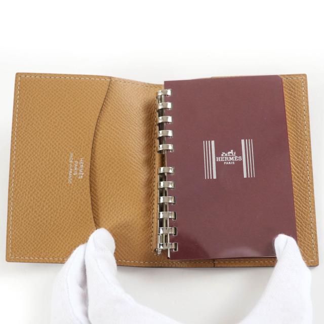 未使用品☆HERMES エルメス アジェンダ PM ヴェルソ ヴォーエプソン アルザン ビスキュイ リフィル付 手帳 Z刻印 箱付 フランス製_6