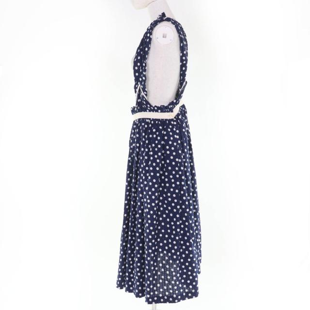 極美品☆tricot COMME des GARCONS トリココムデギャルソン TG-S018 ドット ジャンパースカート サロペットワンピース ネイビー M 正規品_1