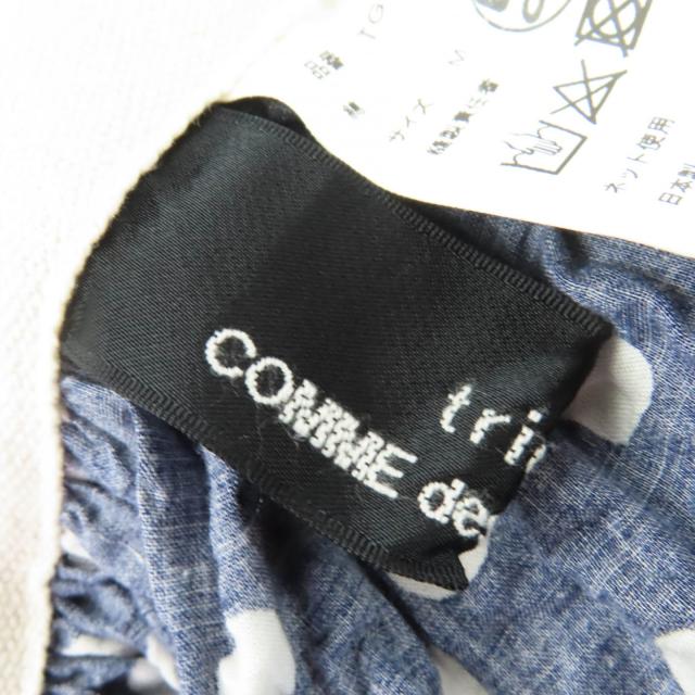 極美品☆tricot COMME des GARCONS トリココムデギャルソン TG-S018 ドット ジャンパースカート サロペットワンピース ネイビー M 正規品_4