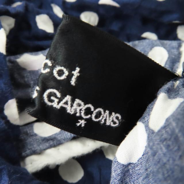 極美品☆tricot COMME des GARCONS トリココムデギャルソン TG-S018 ドット ジャンパースカート サロペットワンピース ネイビー M 正規品_5