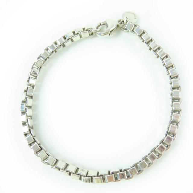 美品☆TIFFANY&amp;Co. ティファニー ベネチアン 925 バングル アクセサリー ブレスレット シルバー 保存袋付き 重量16.1g レディース