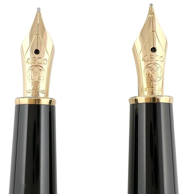 極美品▲MONTBLANC モンブラン マイスターシュテュック クラシック ペン先14K EF・Fニブ 2本セット 万年筆 ブラック 箱・ケース付 メンズ_5