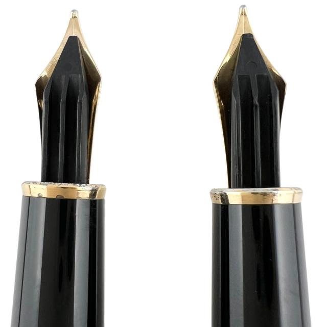 極美品▲MONTBLANC モンブラン マイスターシュテュック クラシック ペン先14K EF・Fニブ 2本セット 万年筆 ブラック 箱・ケース付 メンズ_6