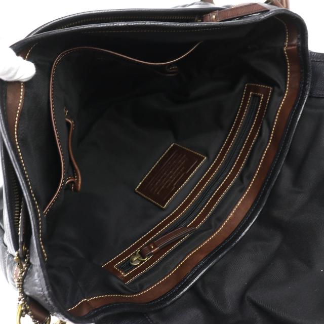 美品△COACH コーチ 70386 HARRISON LEATHER MEDIUM MESSENGER ハリソンレザーミディアムメッセンジャー ショルダーバッグ ブラック 袋付_7