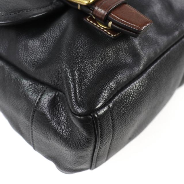 美品△COACH コーチ 70386 HARRISON LEATHER MEDIUM MESSENGER ハリソンレザーミディアムメッセンジャー ショルダーバッグ ブラック 袋付_6