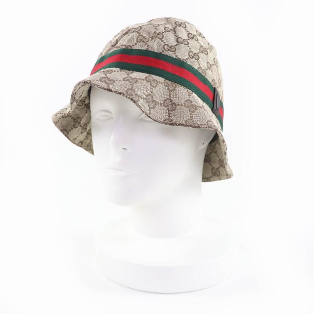 未使用品☆GUCCI グッチ ロゴ金具付 GGキャンバス シェリーライン 