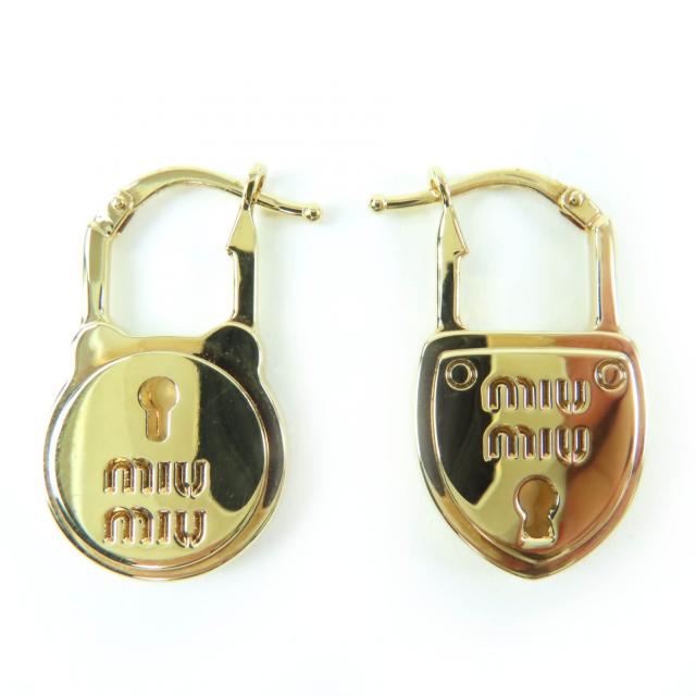 miumiu ピアス miu miu（ミュウミュウ） ロゴ ピアス メタル 5IO061