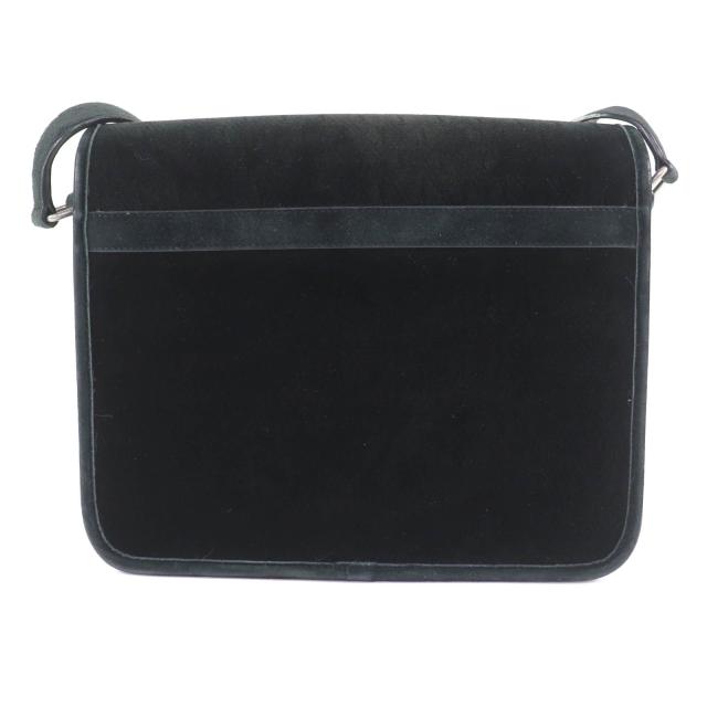 美品★SAINT LAURENT PARIS サンローランパリ MAL688253 YSLモノグラム ベルベット ショルダーバッグ ブラック シルバー金具 イタリア製_2
