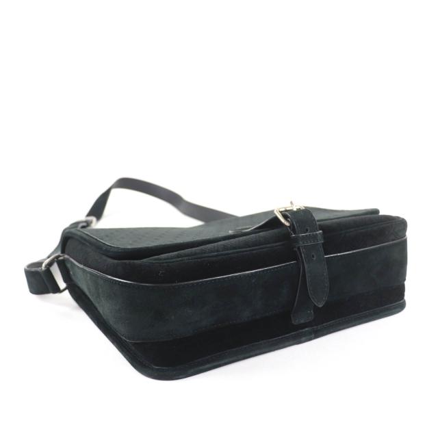美品★SAINT LAURENT PARIS サンローランパリ MAL688253 YSLモノグラム ベルベット ショルダーバッグ ブラック シルバー金具 イタリア製_3