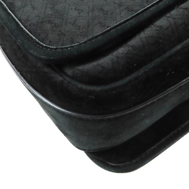 美品★SAINT LAURENT PARIS サンローランパリ MAL688253 YSLモノグラム ベルベット ショルダーバッグ ブラック シルバー金具 イタリア製_6