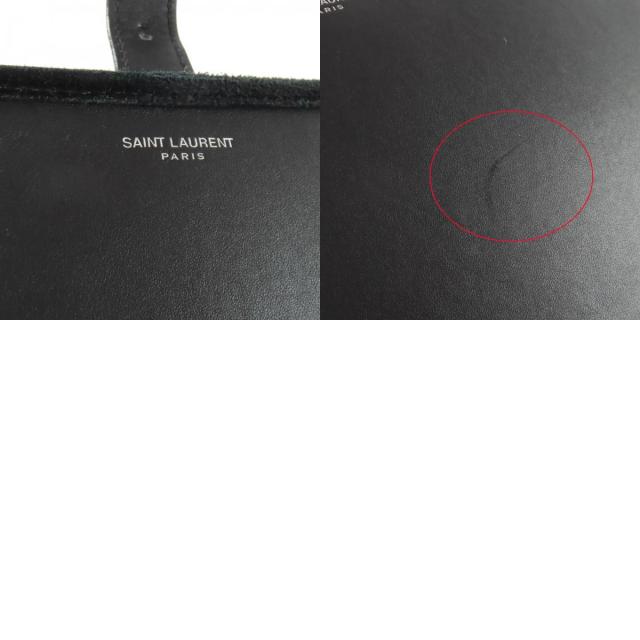美品★SAINT LAURENT PARIS サンローランパリ MAL688253 YSLモノグラム ベルベット ショルダーバッグ ブラック シルバー金具 イタリア製_9