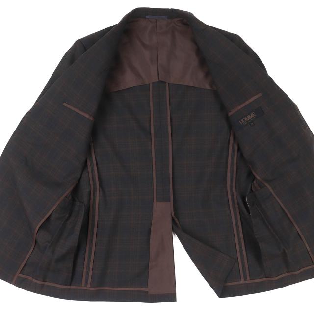 極美品△COMME des GARCONS HOMME コムデギャルソンオム ヴィンテージ HJ-11006 80s デカオム チェック柄 テーラードジャケット M 正規品_2