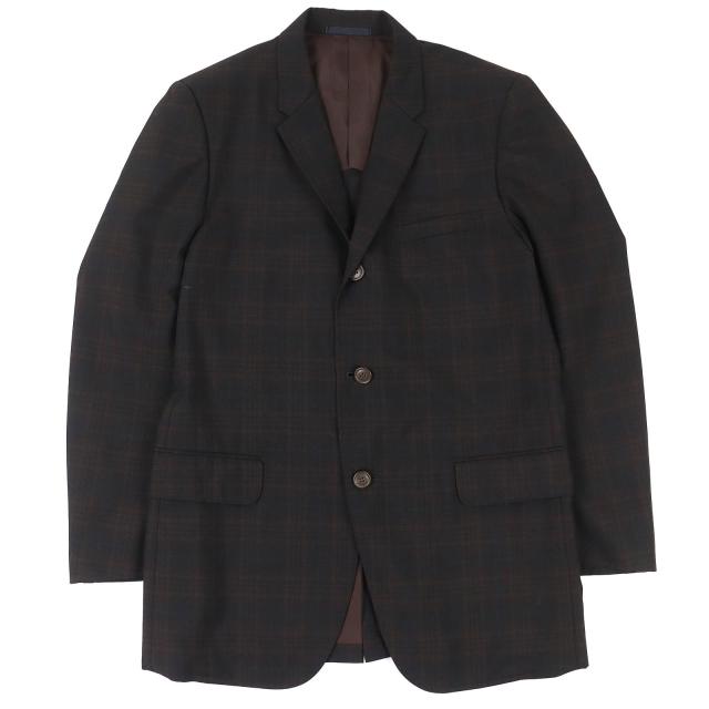 極美品△COMME des GARCONS HOMME コムデギャルソンオム ヴィンテージ HJ-11006 80s デカオム チェック柄 テーラードジャケット M 正規品