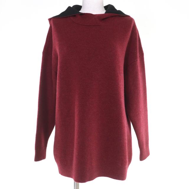 極美品☆Christian Dior クリスチャンディオール 844S92AM009 J’ADIR カシミヤ ニットパーカー レッド系 40 伊製 正規品 レディース