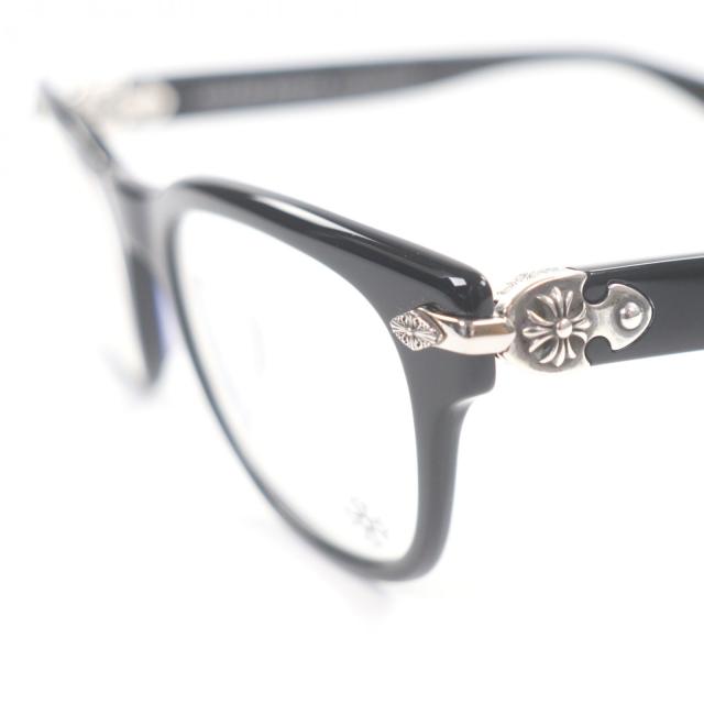 美品▼CHROME HEARTS クロムハーツ WELL STRUNG 925 CHプラス装飾 グロメット付き メガネ 眼鏡 アイウェア 52□20-148 度入 総重量41.29g