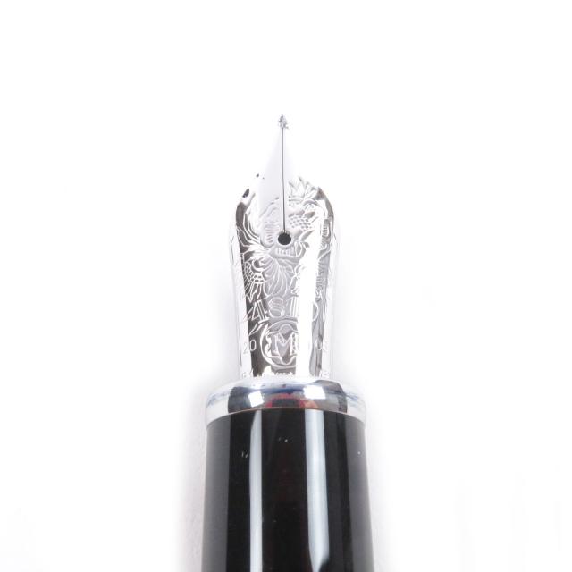 良品□MONTBLANC モンブラン 作家シリーズ 2008 ジョージ･バーナード･ショー ペン先18K Mニブ ストライプ キャップ式 万年筆 ドイツ製_3