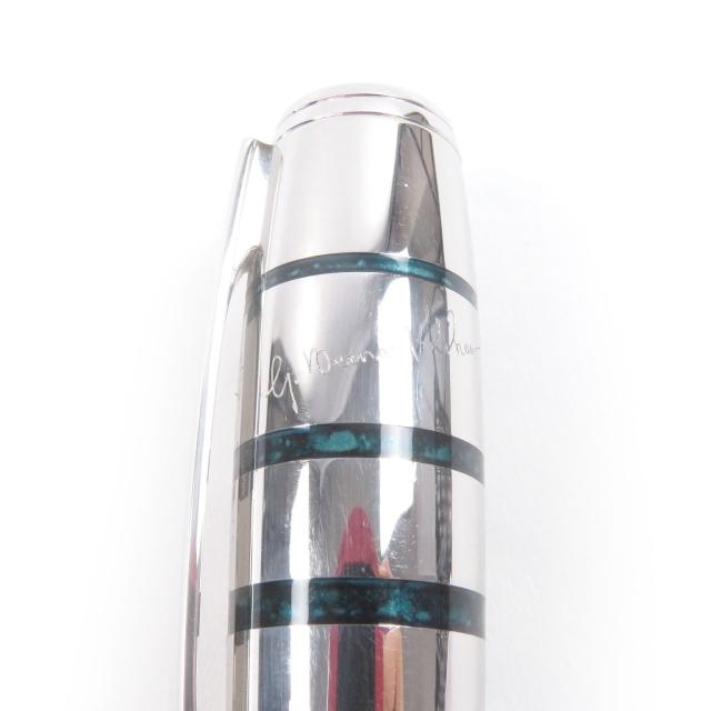 良品□MONTBLANC モンブラン 作家シリーズ 2008 ジョージ･バーナード･ショー ペン先18K Mニブ ストライプ キャップ式 万年筆 ドイツ製_5