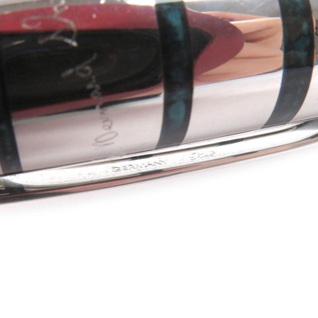 良品□MONTBLANC モンブラン 作家シリーズ 2008 ジョージ･バーナード･ショー ペン先18K Mニブ ストライプ キャップ式 万年筆 ドイツ製_6