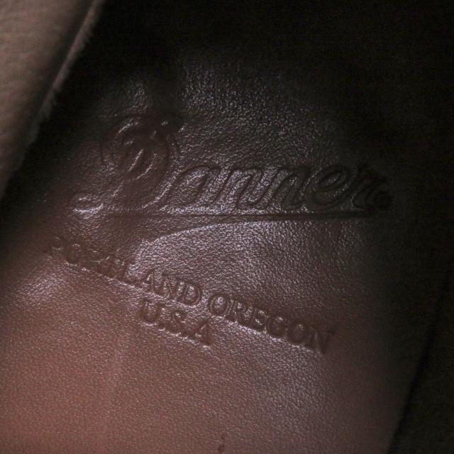 良品□Danner ダナー D511010 ロゴ型押し コードバン レースアップ アンクルブーツ タンカーブーツ レザーブーツ ブラウン 7 箱付 メンズ
