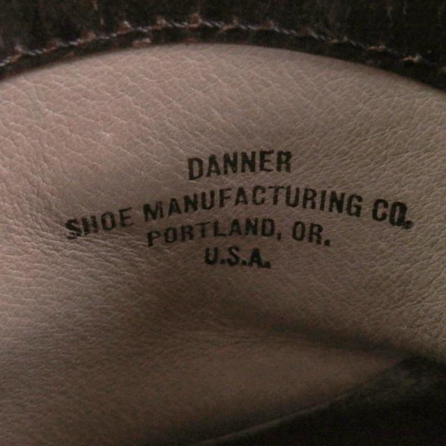 良品□Danner ダナー D511010 ロゴ型押し コードバン レースアップ アンクルブーツ タンカーブーツ レザーブーツ ブラウン 7 箱付 メンズ