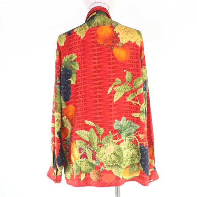 極美品☆GUCCI グッチ シルク100％ トムフォード期 フルーツ総柄デザイン
