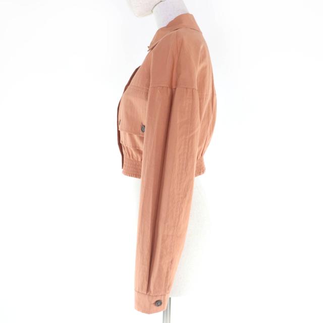極美品☆JIL SANDER NAVY  ジルサンダーネイビー JDK553AJK03281 コットン クロップド ジャケット ライトブラウン 34 正規品 レディース_1