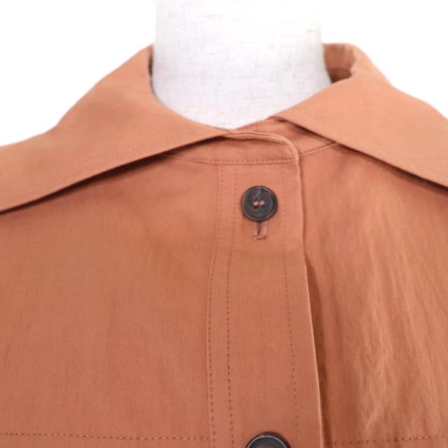 極美品☆JIL SANDER NAVY  ジルサンダーネイビー JDK553AJK03281 コットン クロップド ジャケット ライトブラウン 34 正規品 レディース_3