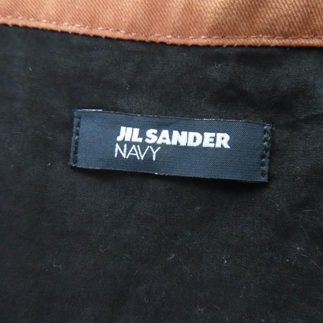 極美品☆JIL SANDER NAVY  ジルサンダーネイビー JDK553AJK03281 コットン クロップド ジャケット ライトブラウン 34 正規品 レディース_5