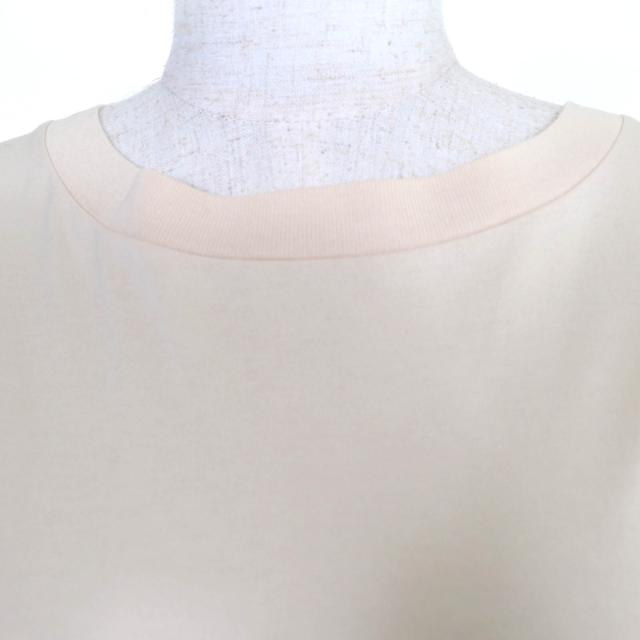 美品☆CELINE セリーヌ 2X761671Q コットン100％ ロゴ入り クロップド丈 半袖Ｔシャツ ベージュ XS イタリア製 正規品 レディース_3
