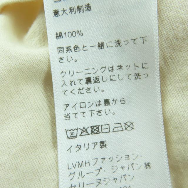 美品☆CELINE セリーヌ 2X761671Q コットン100％ ロゴ入り クロップド丈 半袖Ｔシャツ ベージュ XS イタリア製 正規品 レディース_8