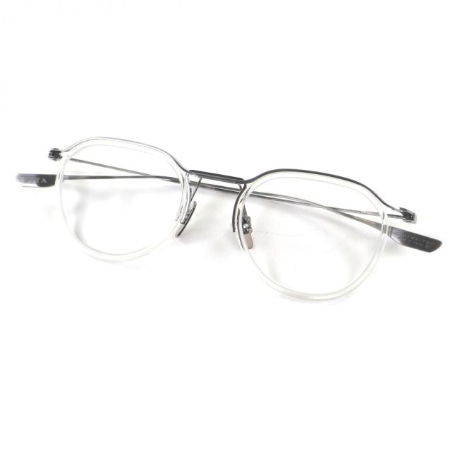 極美品▼DITA ディータ DTX131 SCHEMA-TWO メガネ 眼鏡 アイウェア アンティークシルバー クリア 49□20-145 日本製 メンズ