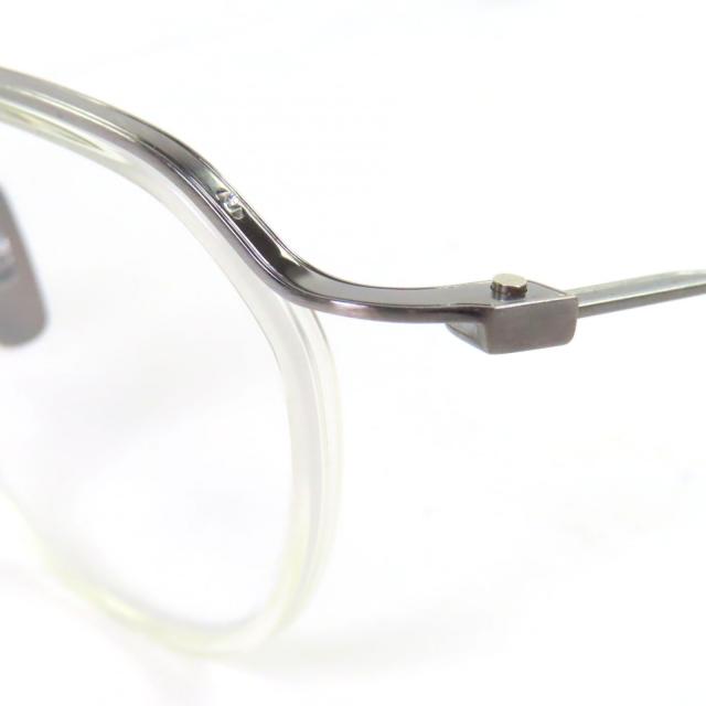 極美品▼DITA ディータ DTX131 SCHEMA-TWO メガネ 眼鏡 アイウェア アンティークシルバー クリア 49□20-145 日本製 メンズ_5
