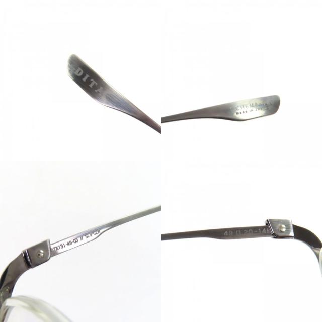 極美品▼DITA ディータ DTX131 SCHEMA-TWO メガネ 眼鏡 アイウェア アンティークシルバー クリア 49□20-145 日本製 メンズ_9