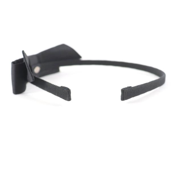 極美品★CHANEL シャネル 25P AAA845 ココマーク フェイクパール付 リボン カチューシャ ヘアアクセサリー ブラック ゴールド金具 箱付き_3
