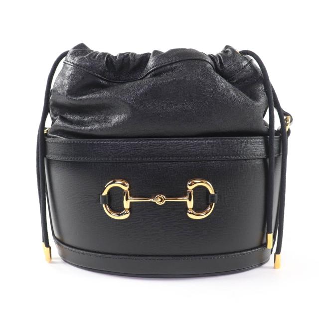 極美品☆GUCCI グッチ 602118 ホースビット レザー バケット バッグ 