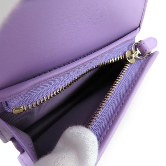 未使用品◇GUCCI グッチ 847207 パテントレザー GGエンブレム スモールウォレット 二つ折り財布 メタリックパープル 現行品_6