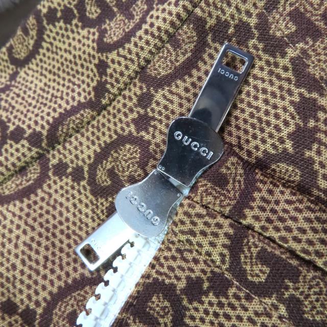 未使用品◇GUCCI グッチ 550604 GGテクニカル バックプリーツ ジャージー パーカー ブラウン ブルー系 M ハンガー付き イタリア製 正規品_6