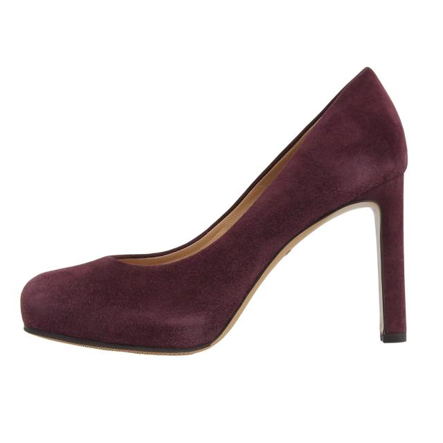 未使用品▲Salvatore Ferragamo サルヴァトーレフェラガモ ラウンドトゥ スエードレザー パンプス ワインレッド系 5 箱・保存袋付き 伊製_2