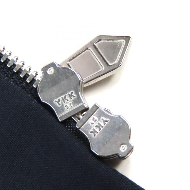 未使用品△HERMES エルメス H566160H2 コットン100％ ジップアップ フード付き ブルゾン ジャケット 薄手 ネイビー 15/38 仏製 正規品_4