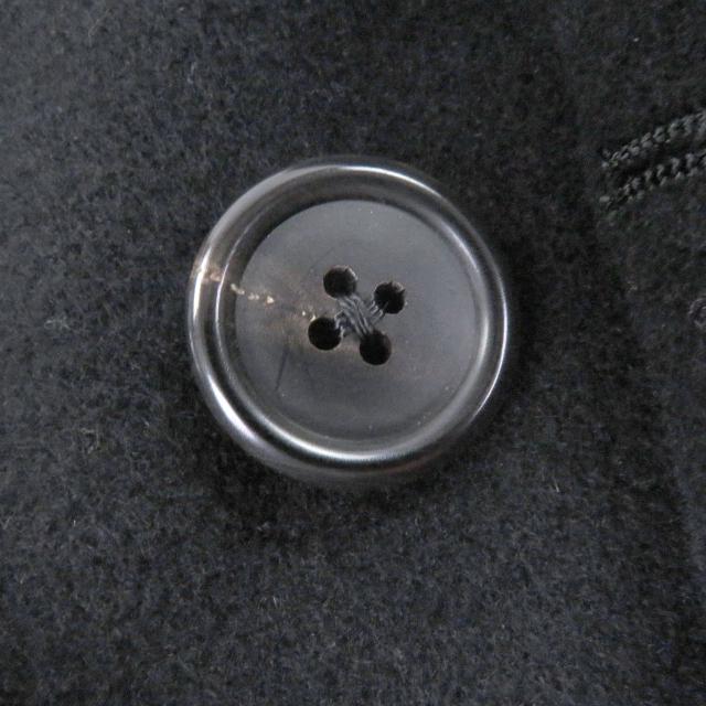 良品□POLO RALPH LAUREN ポロラルフローレン 毛100％ フライフロント チェスターコート ロングコート ブラック L 日本製 正規品 メンズ_4